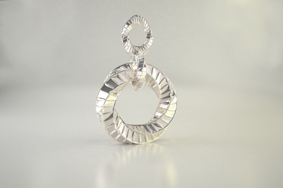 Golden Pendant 3D print model_5