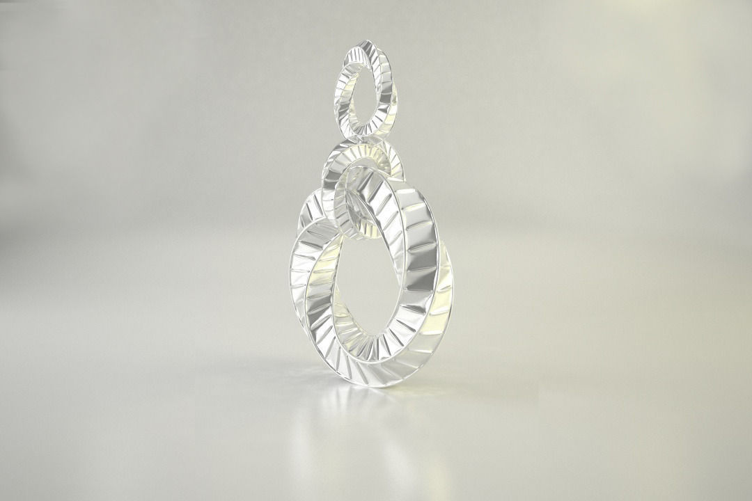 Golden Pendant 3D print model_4