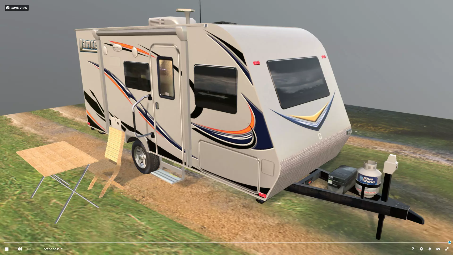 Lance 1575 Travel Trailer Low-poly 3D model_4