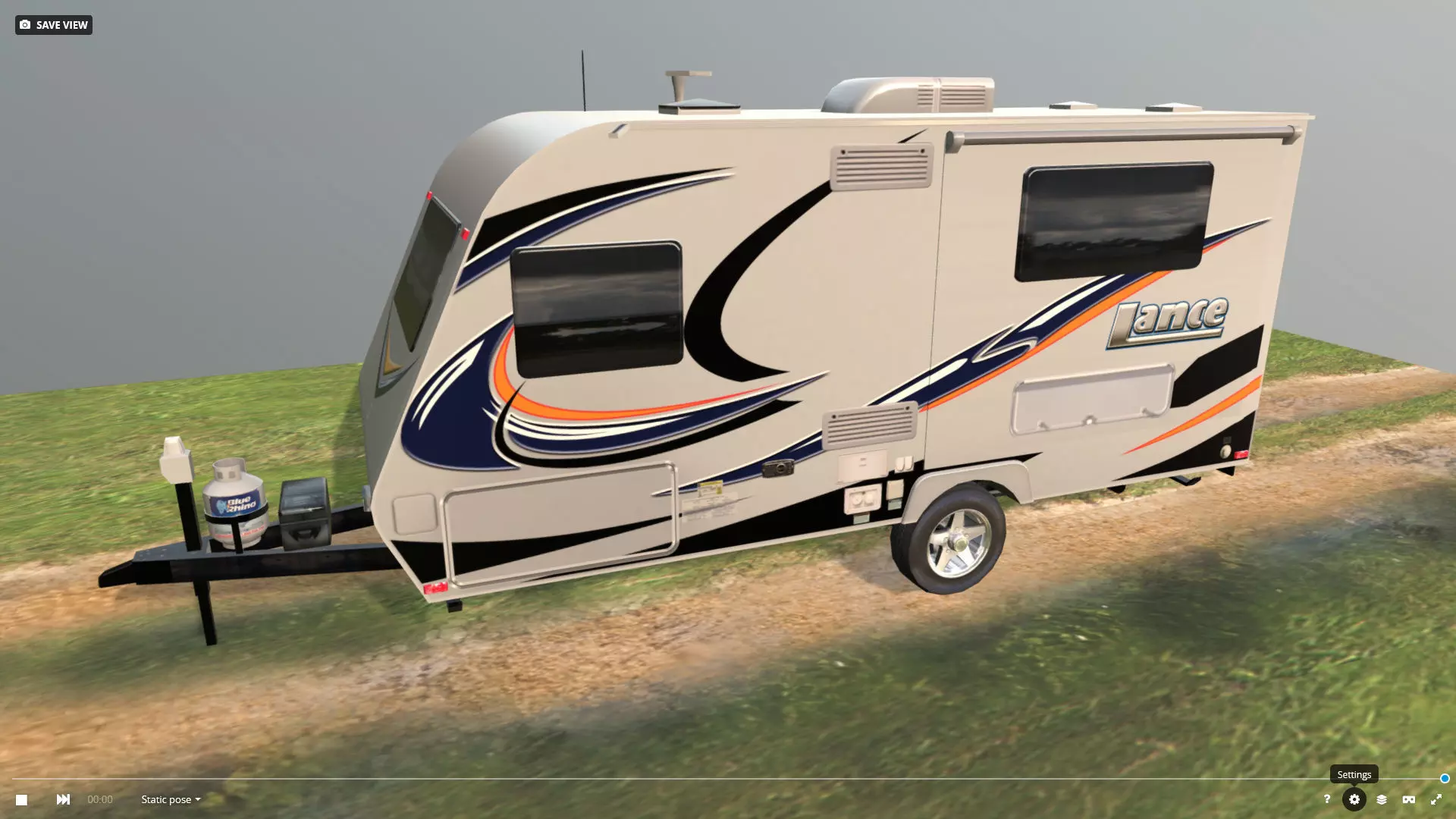 Lance 1575 Travel Trailer Low-poly 3D model_5