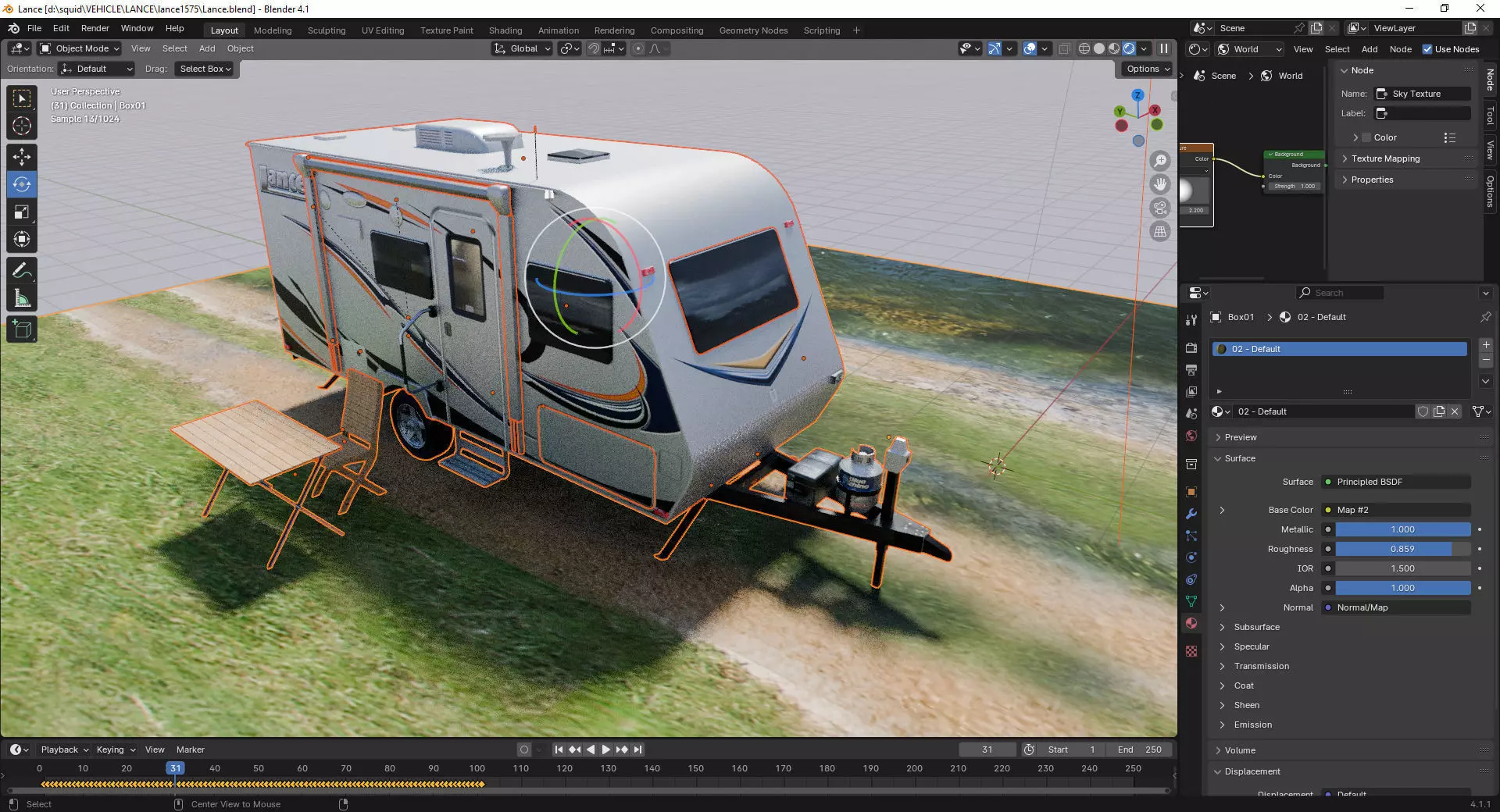 Lance 1575 Travel Trailer Low-poly 3D model_7