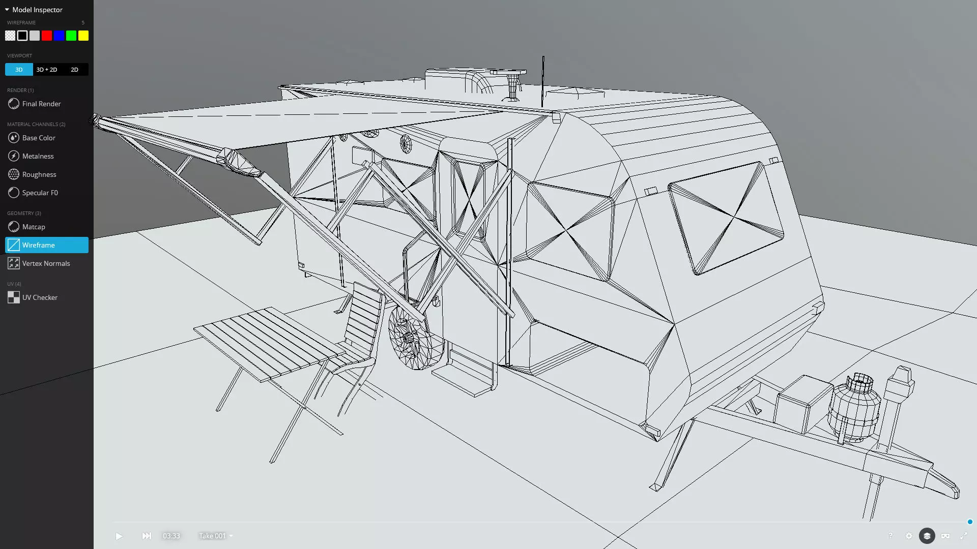 Lance 1575 Travel Trailer Low-poly 3D model_10