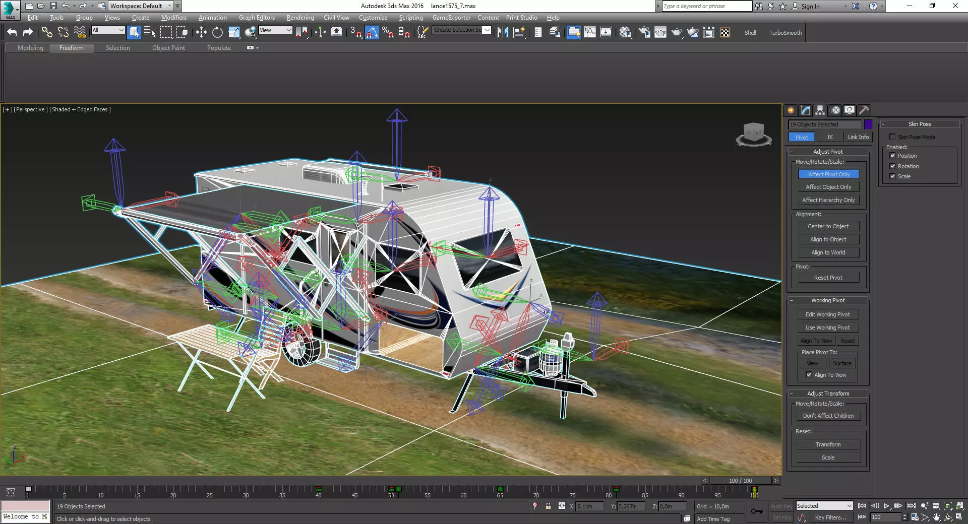 Lance 1575 Travel Trailer Low-poly 3D model_8