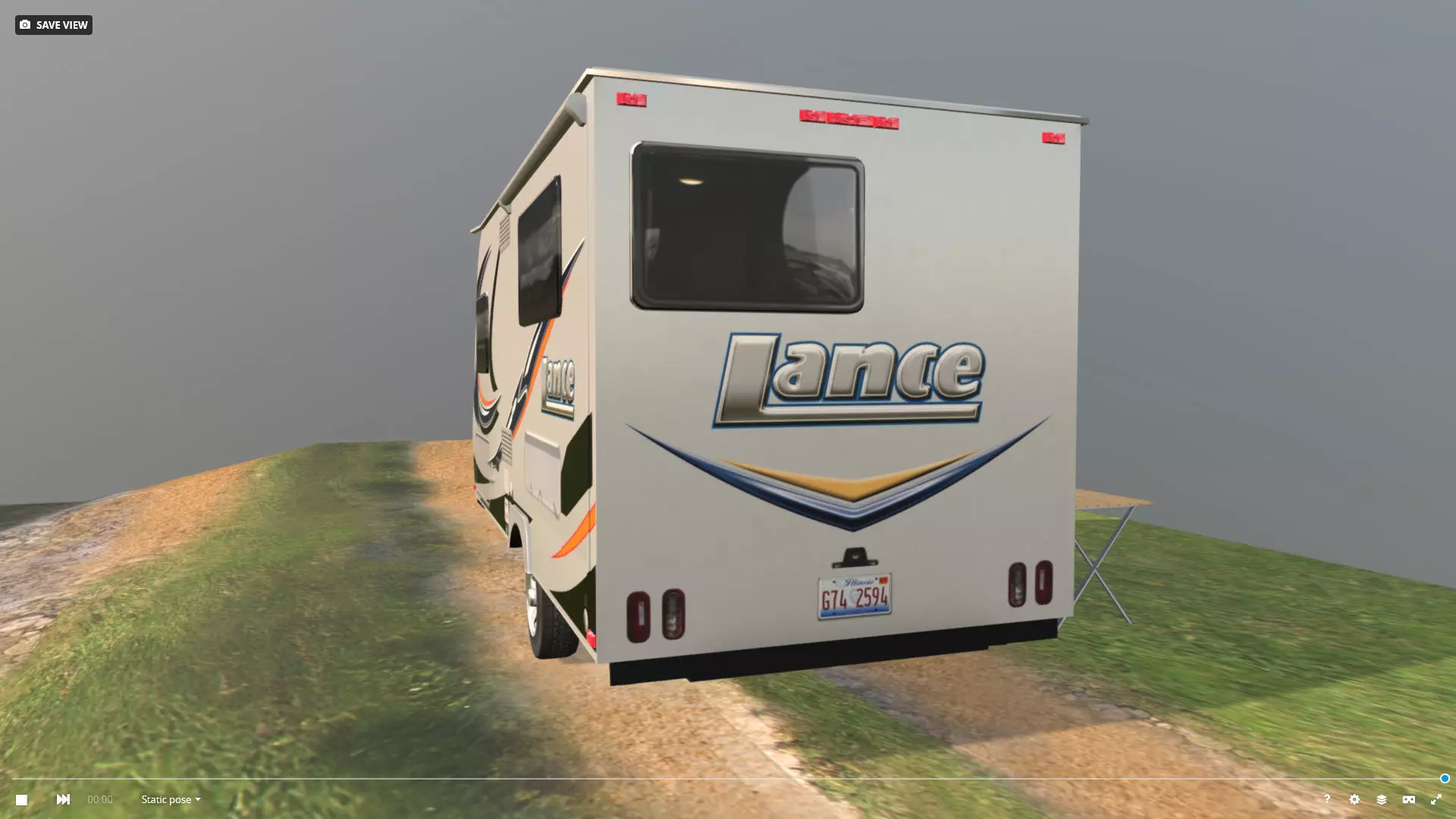 Lance 1575 Travel Trailer Low-poly 3D model_3