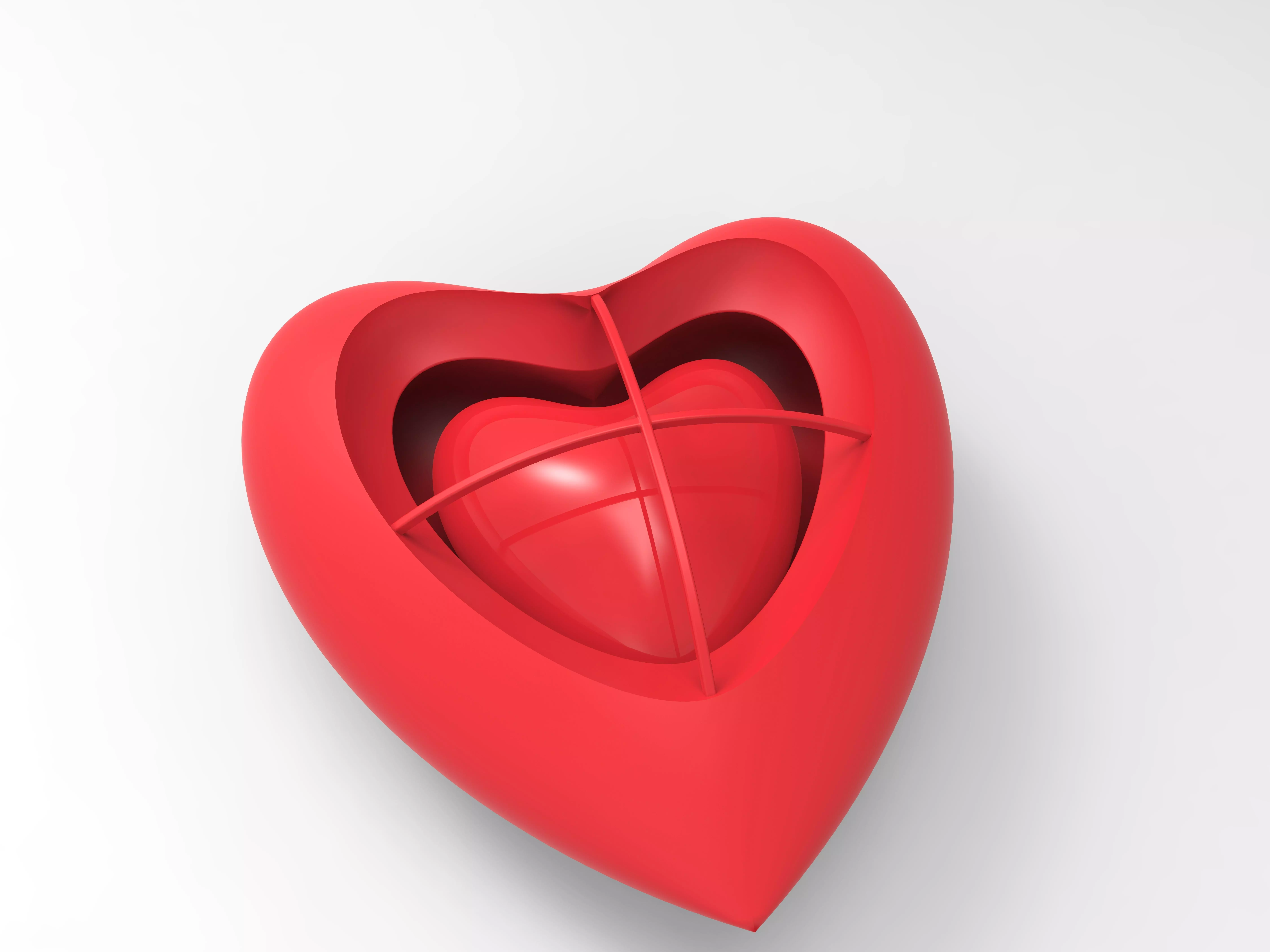 Heart Heart earring 3D print model_0