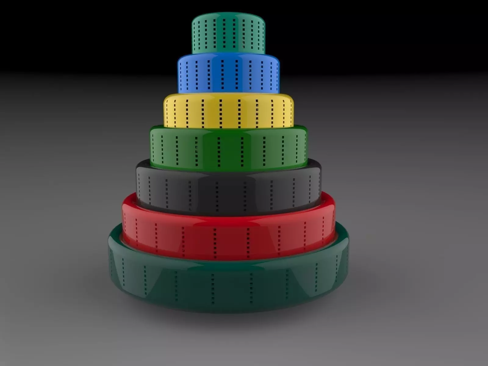 Sitoliya colorful stack of dominoes 3D print model_0