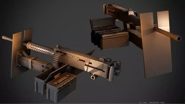 50 Cal Machinegun 3D model_0