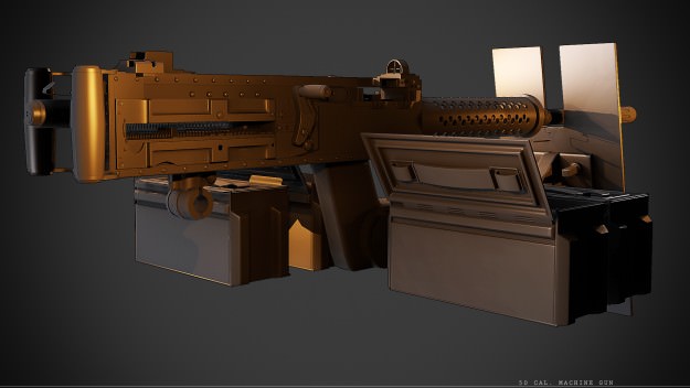 50 Cal Machinegun 3D model_2