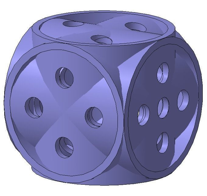 Dice 3D print model_3