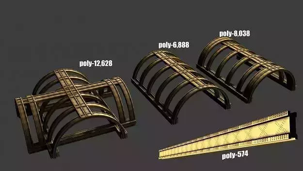 Modular Beam Low-poly 3D model