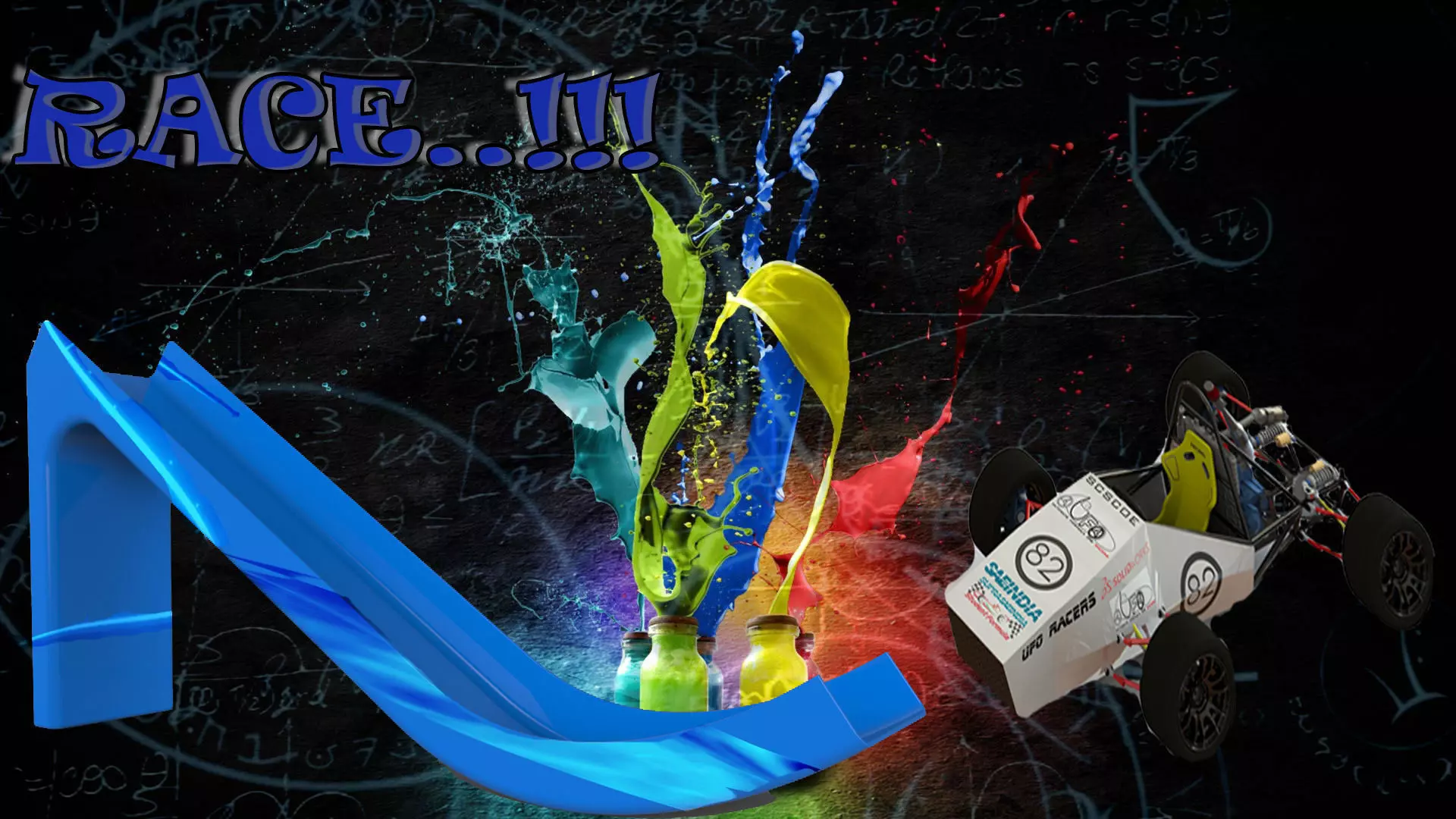 Car racing track 3D print model_0