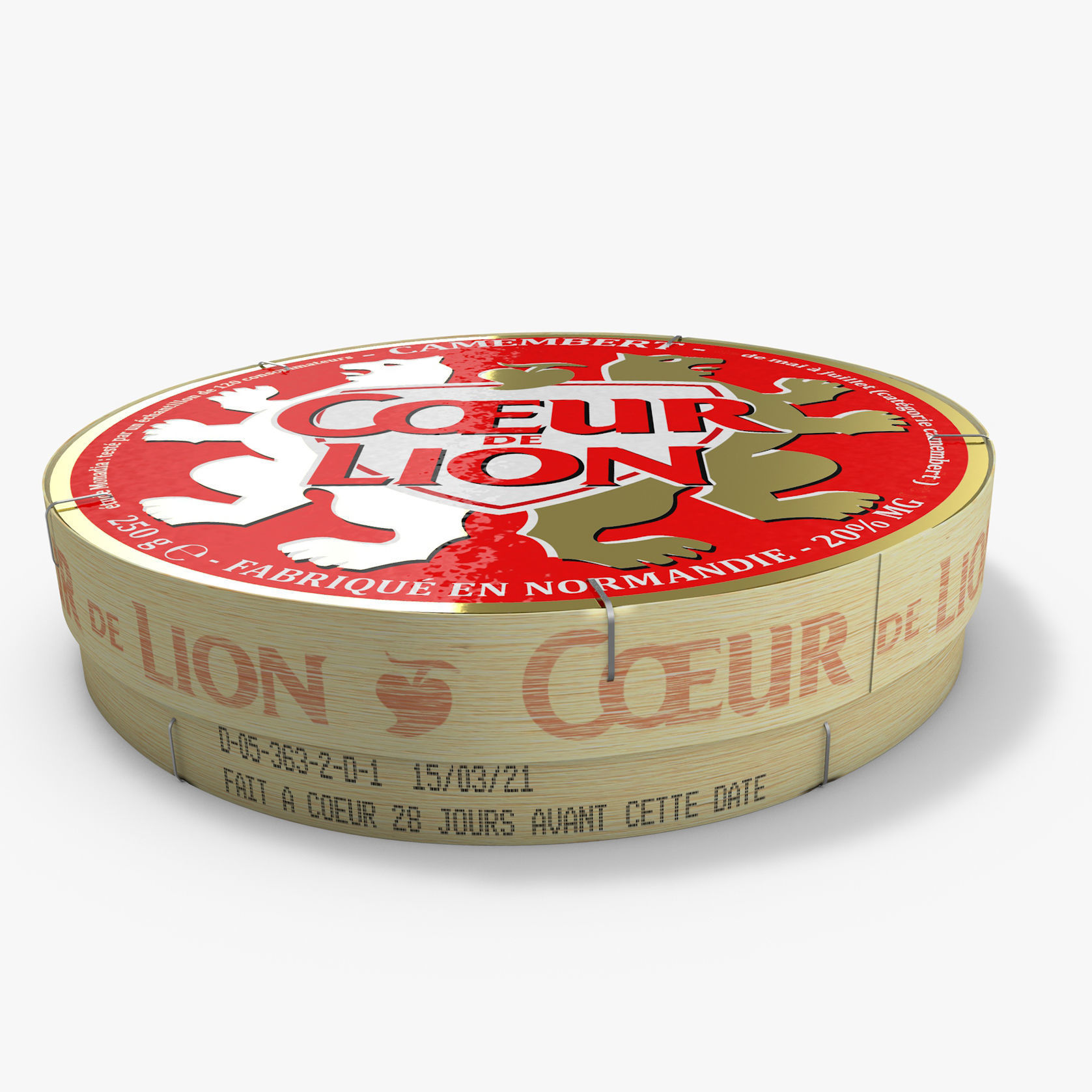 French Camembert box 3D model_6