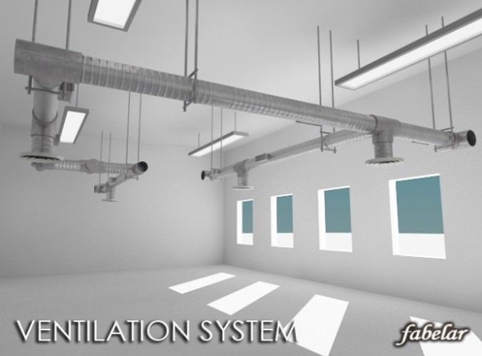 Ventilation system 3D Model MAX - CGTrader.com