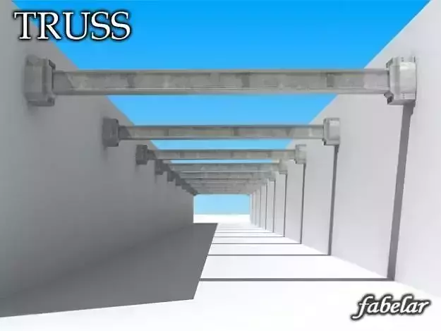 Truss metal scaffolding structure