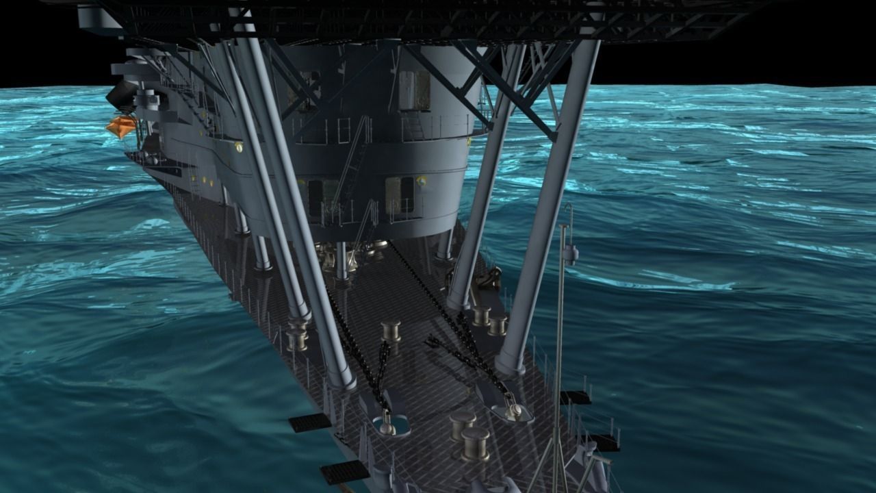 Batle ship Akagi To Japan 3D model_8