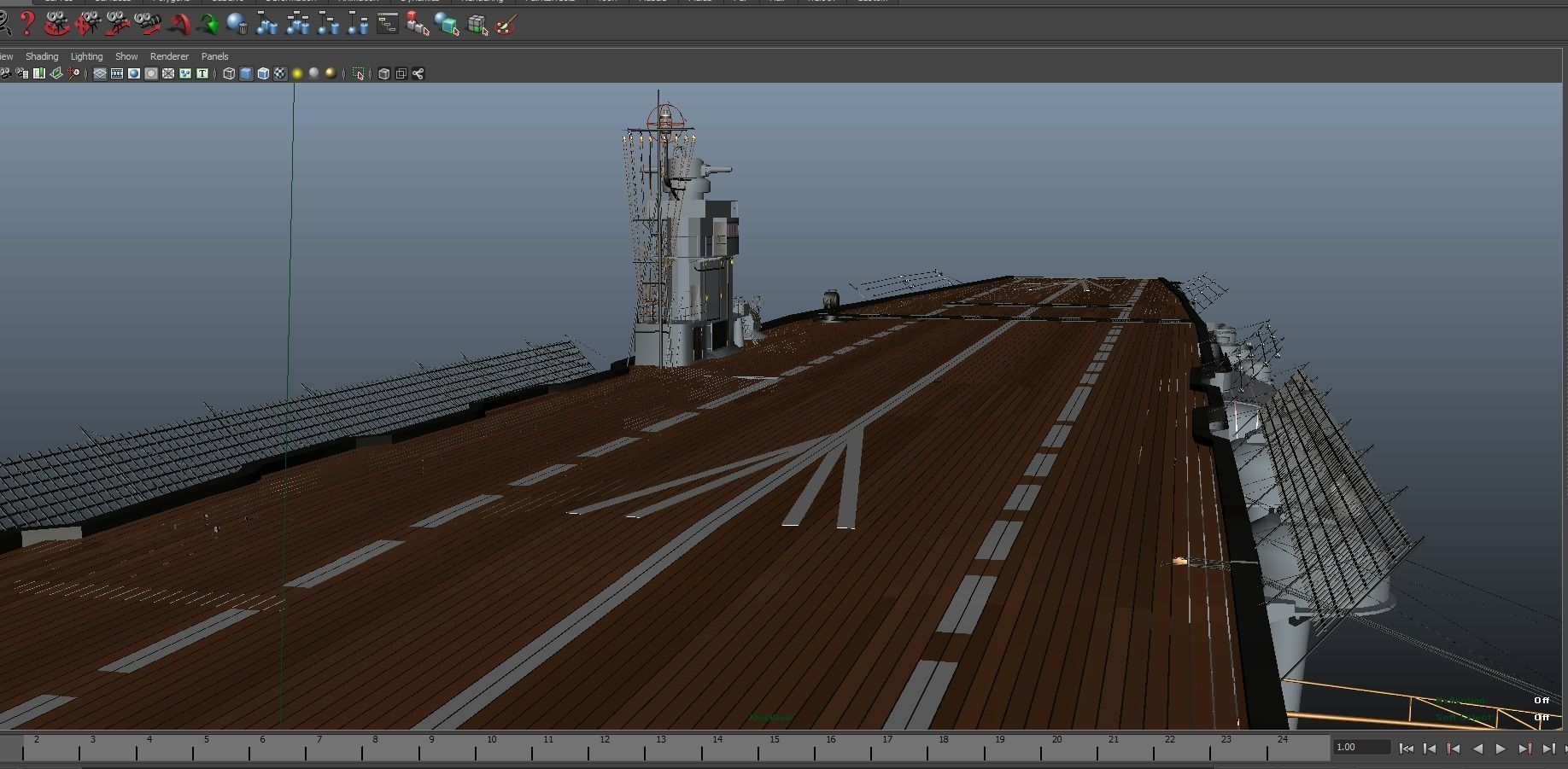 Batle ship Akagi To Japan 3D model_6