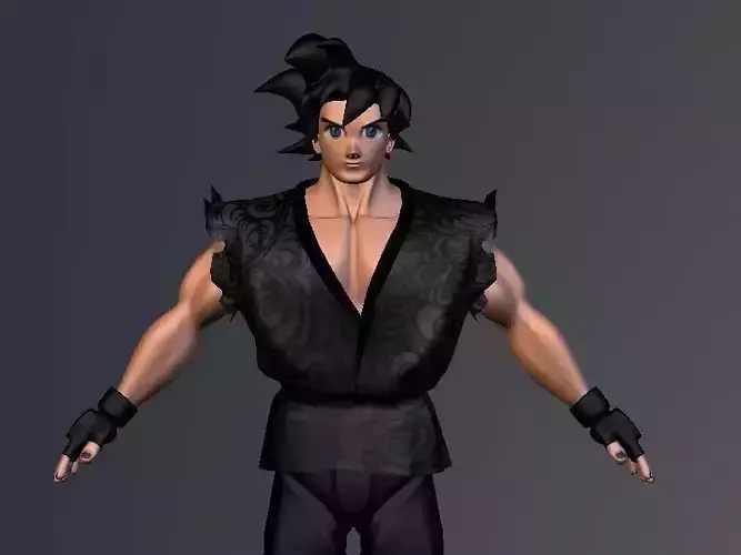 Manga Custom Fighter - Goku V1 Free low-poly 3D model