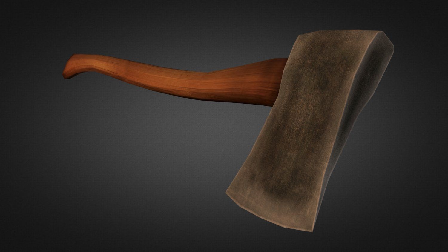 Axe Low Poly Low-poly 3D model_1