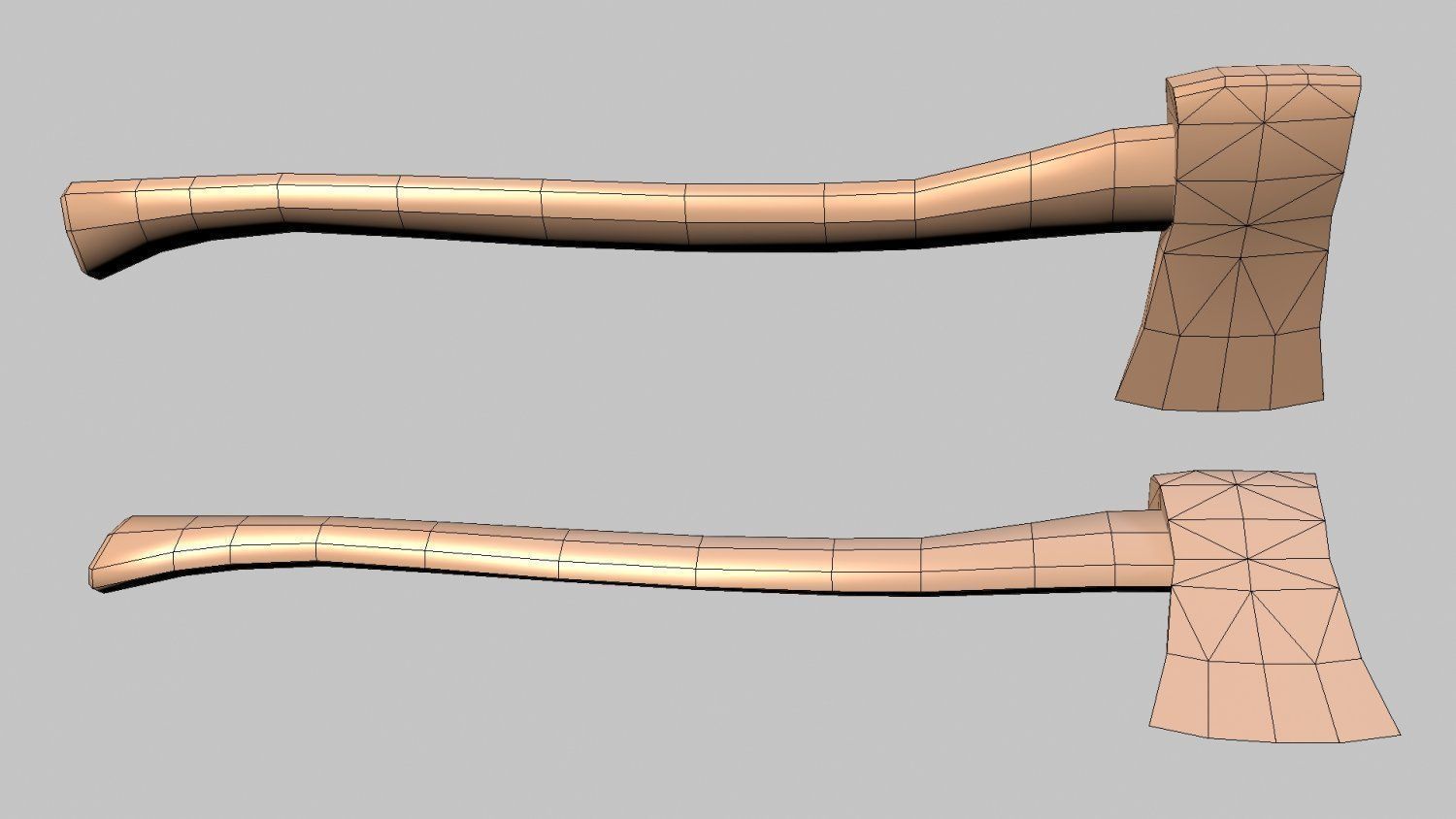 Axe Low Poly Low-poly 3D model_2