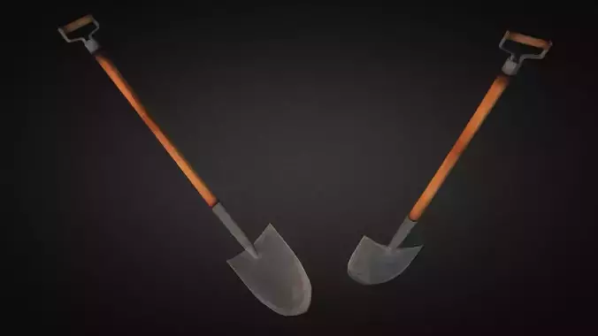 Shovel Low-poly 3D model