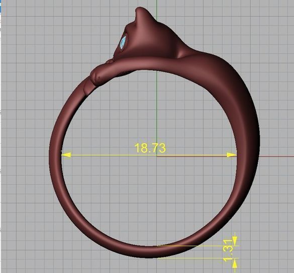 Ring Cat 3D print model_3