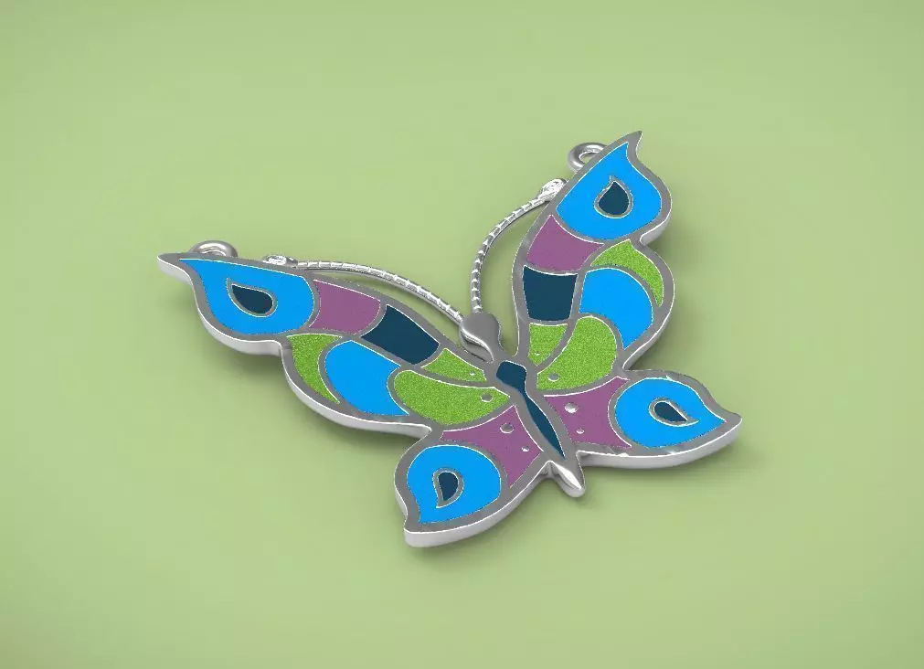 Pendants butterfly 3D print model_0