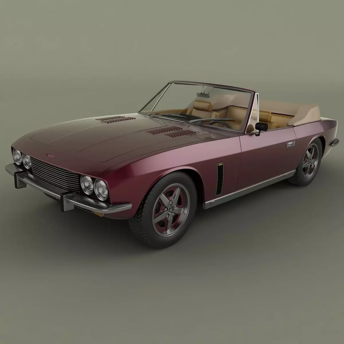 Jensen Interceptor Convertible 3D model_0