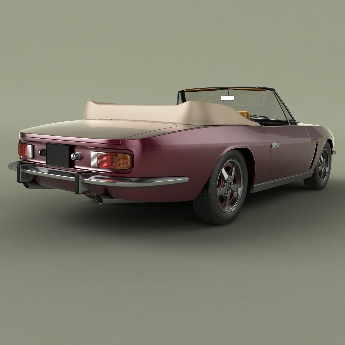 Jensen Interceptor Convertible 3D model_2