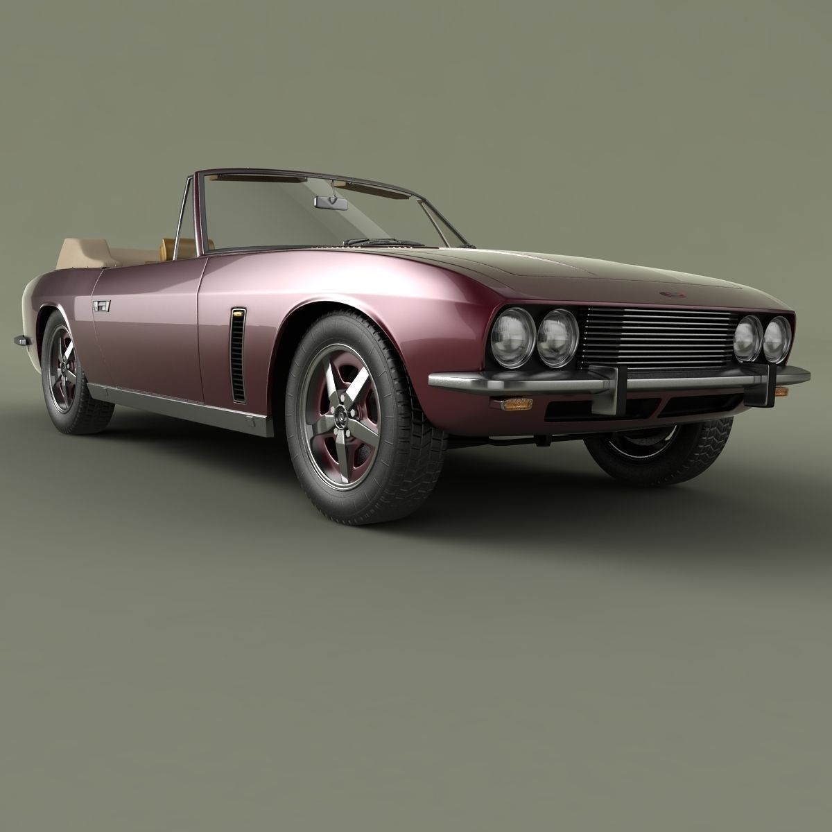 Jensen Interceptor Convertible 3D model_9