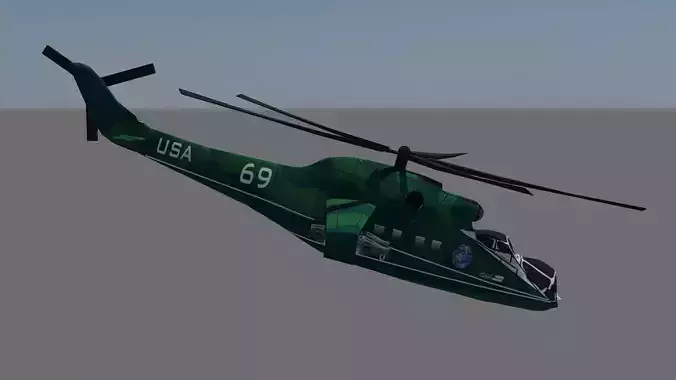 MI-24 Low-poly 3D model
