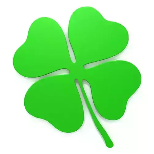 Clover four leaf icon 3D model
