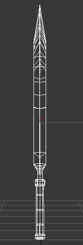 Fantasy Barbar Sword Low-poly 3D model_11