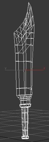 Fantasy Barbar Sword Low-poly 3D model_16