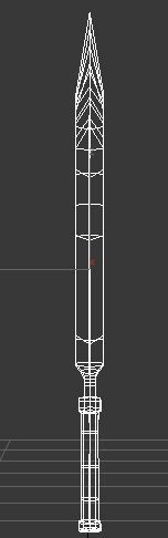 Fantasy Barbar Sword Low-poly 3D model_15