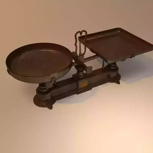 old vintage scale 3D model