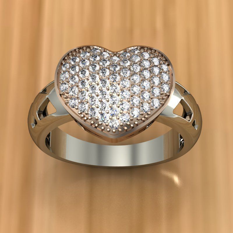 Ring Heart QQ 3D print model_2