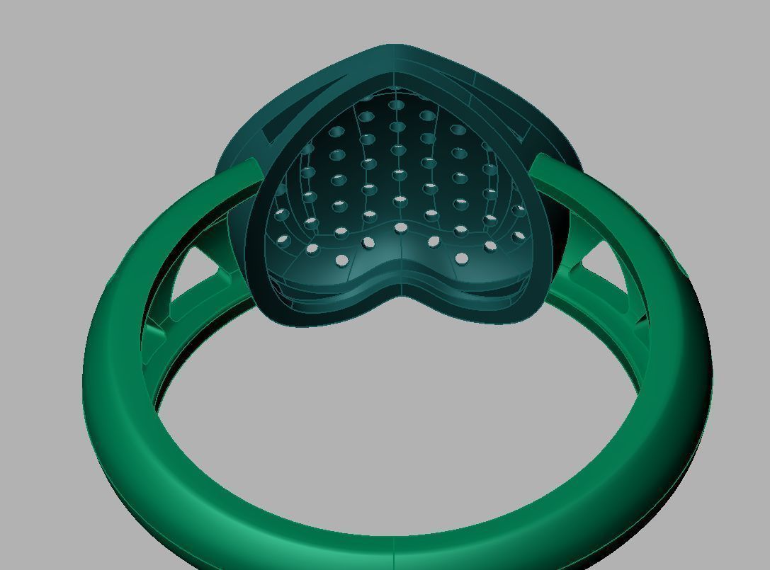 Ring Heart QQ 3D print model_8