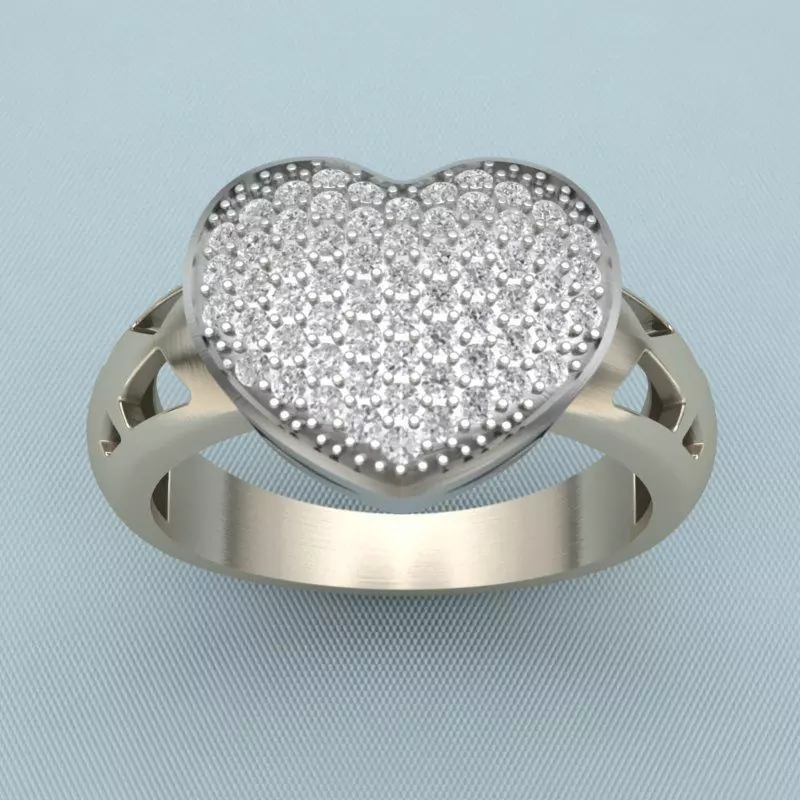 Ring Heart QQ 3D print model_0