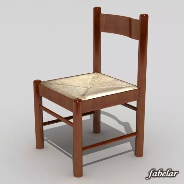 Chair wooden Free 3D model