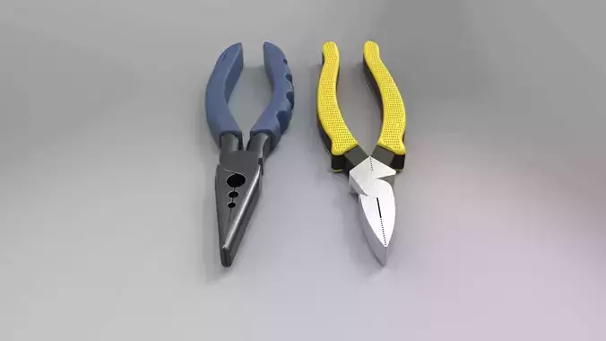 Pliers two pairs of Free 3D model