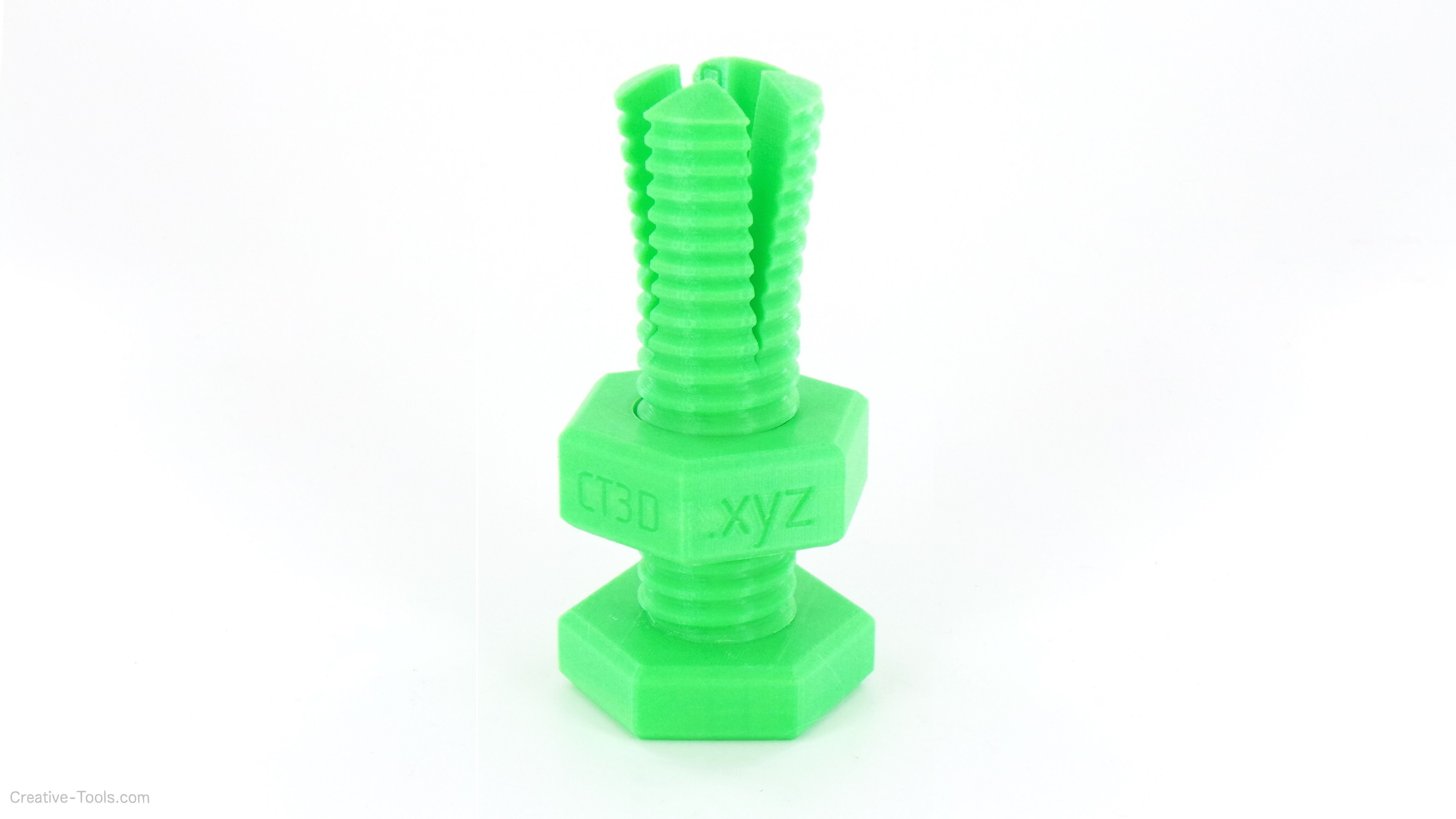 Impossible 3D-printed bolt and nut Free 3D print model_2