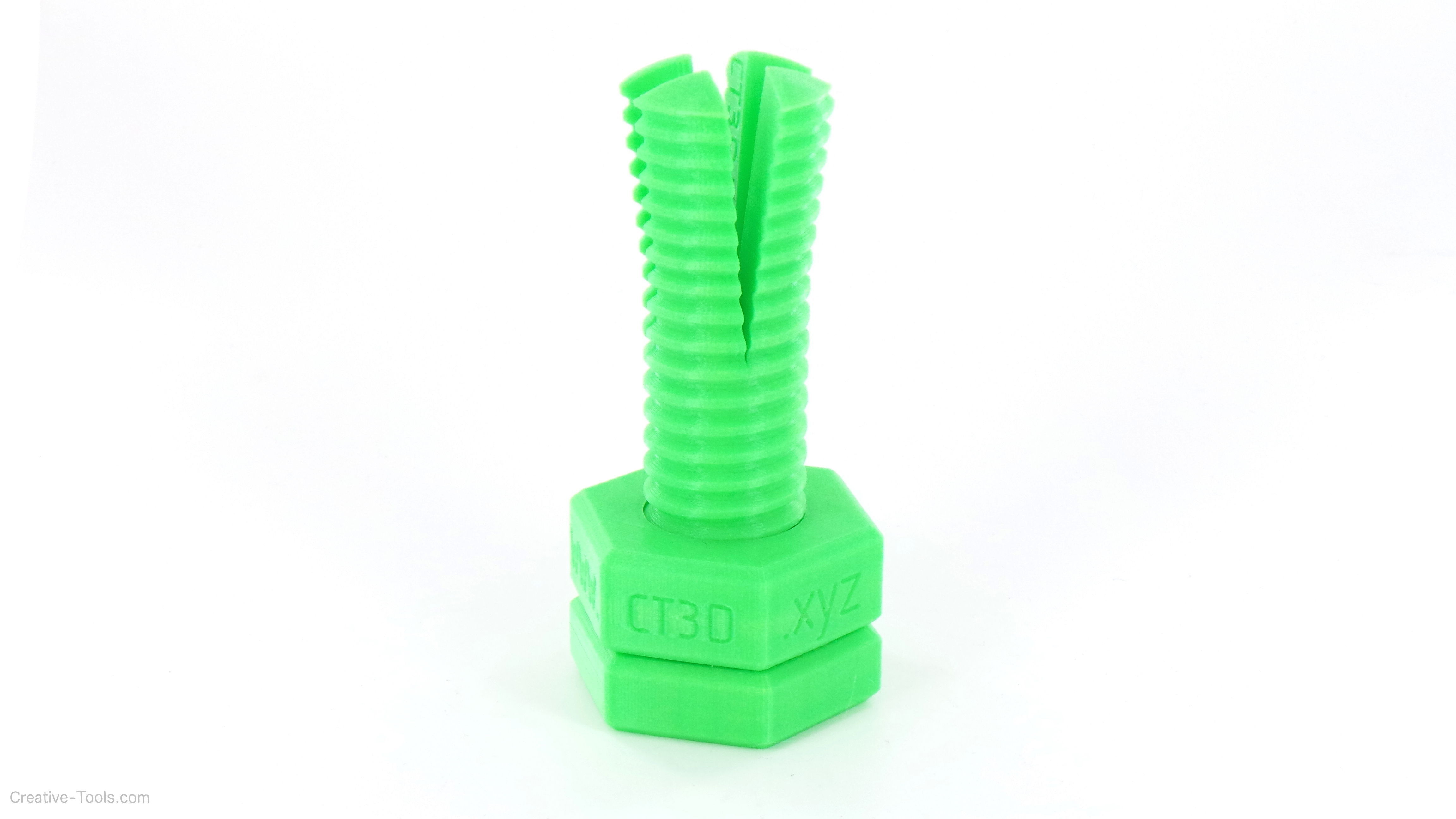 Impossible 3D-printed bolt and nut Free 3D print model_1