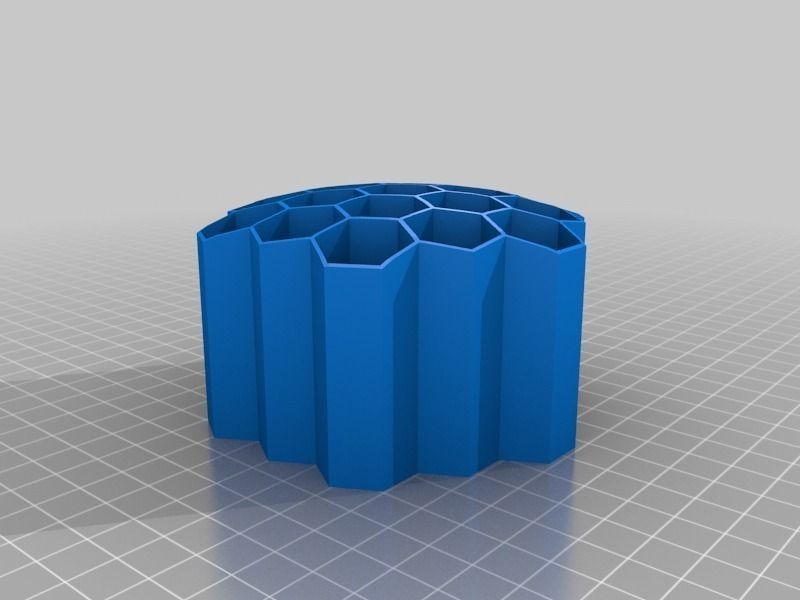 Honeycomb Pencil Holder Free 3D print model_4