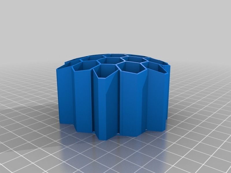 Honeycomb Pencil Holder Free 3D print model_2