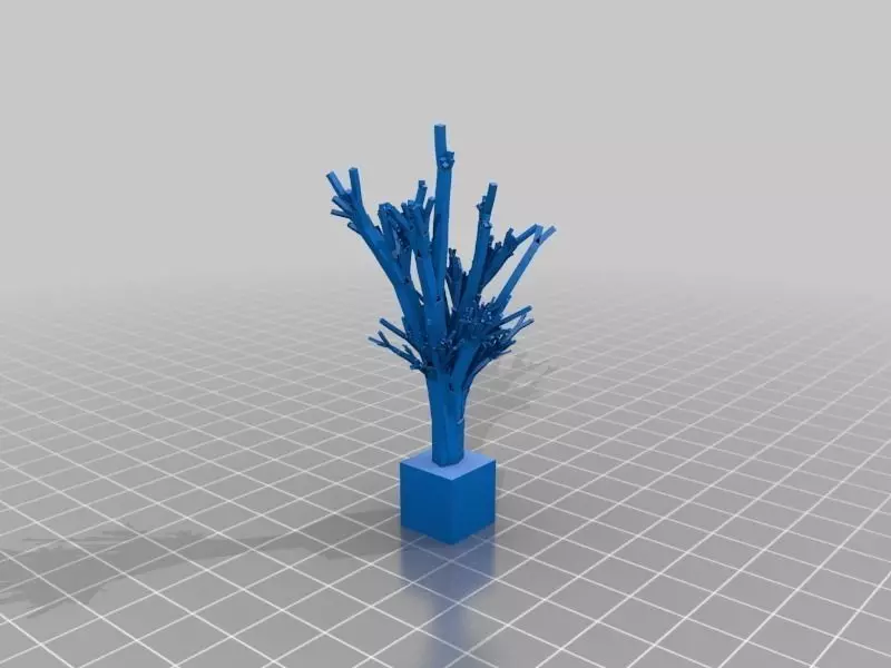 Tree in square box Free 3D print model_0