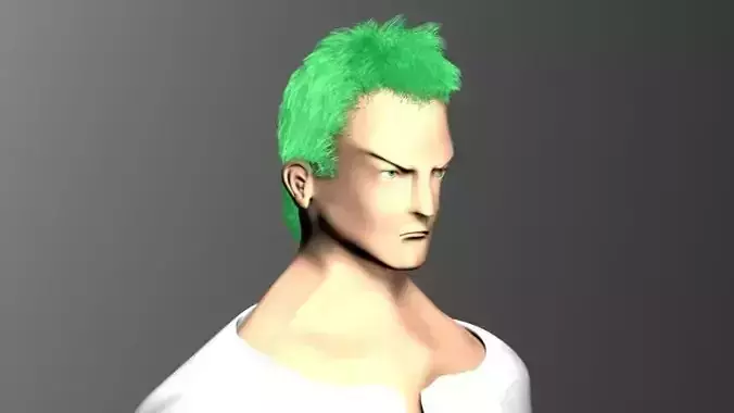 Roronoa Zoro - One Piece Low-poly 3D model