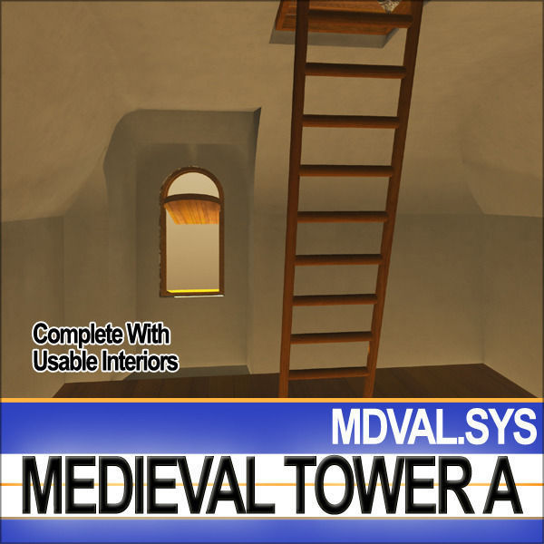 Medieval Tower A 3D model_8