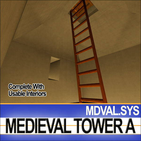Medieval Tower A 3D model_5