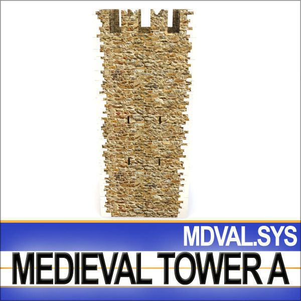 Medieval Tower A 3D model_2