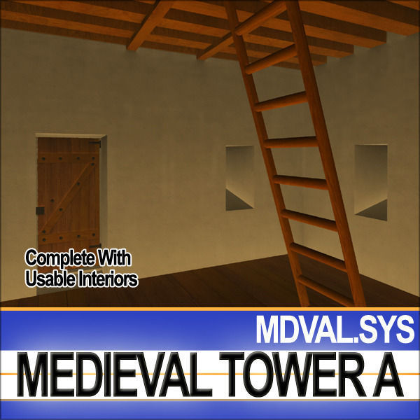 Medieval Tower A 3D model_10